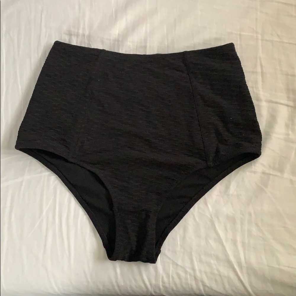 H&M Black High Waisted Swim Bottoms Size 2